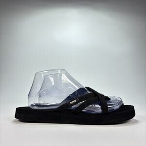 Teva Olowahu Black Flip Flop Sandals Comfort Thong Shoes 6840 Womens Size 8